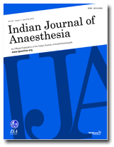 Indian Journal of Anesthesia